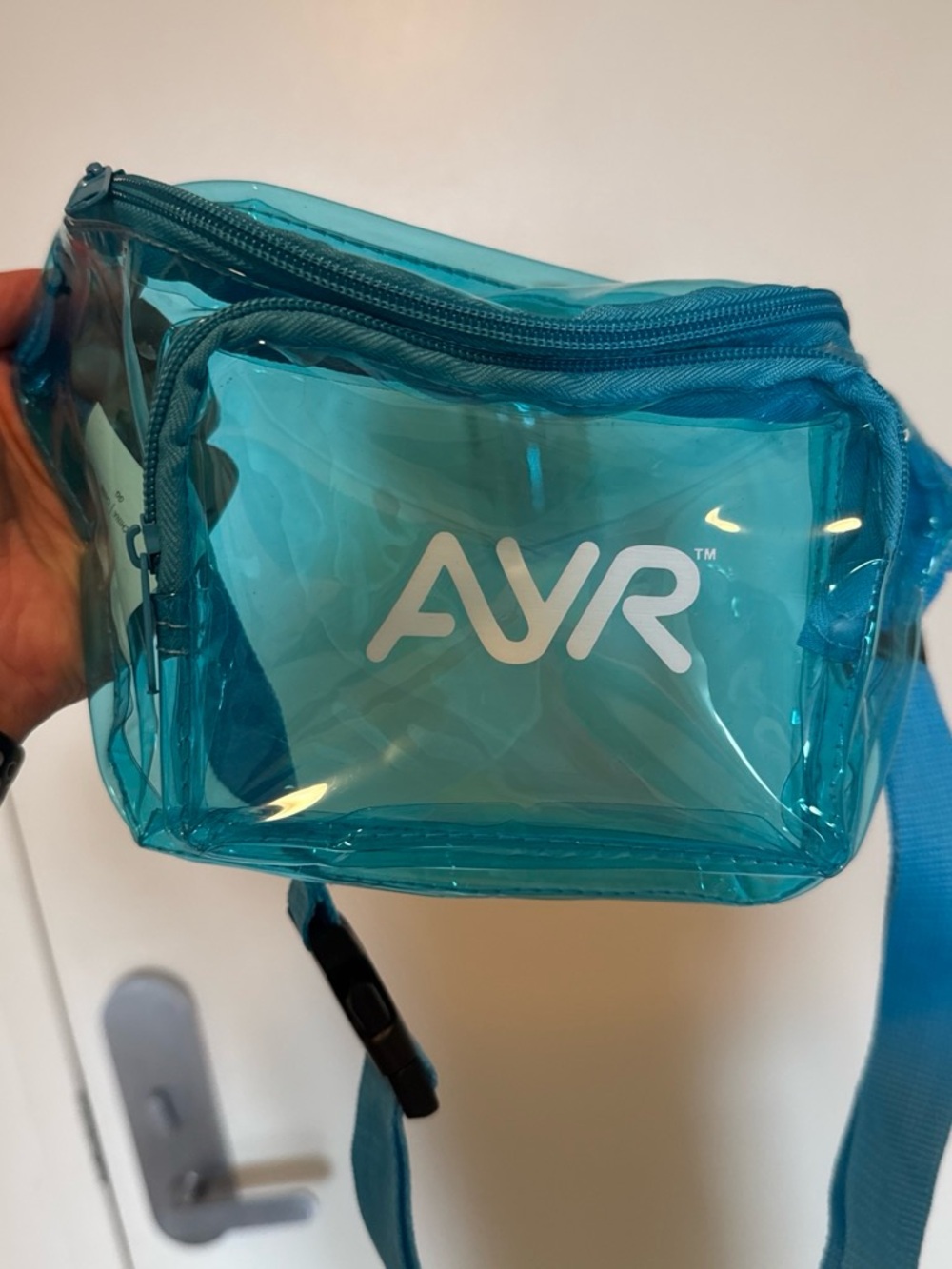 Source Unknown Teal Clear Belt Bag